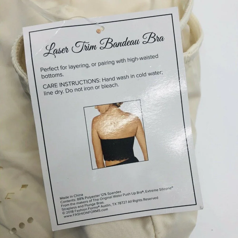 Fashion Forms Large Ivory Laser Trim Bandeau 031‎